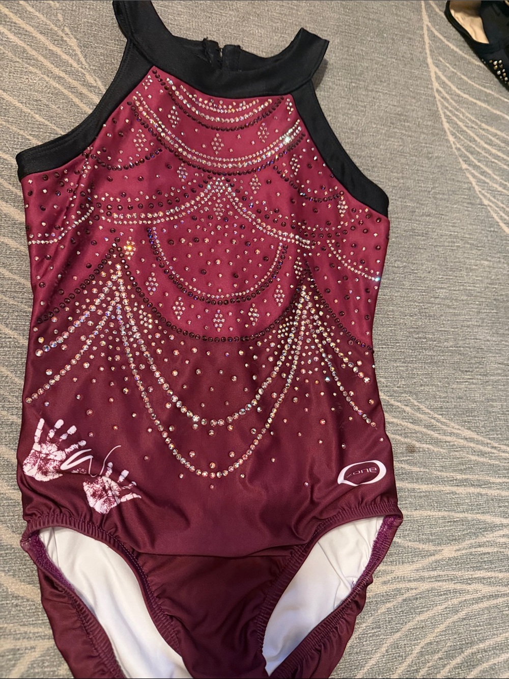 Chalk Warrior Raspberry Reign Rhinestone Leotard. STUNNING! Like new. Size AXS